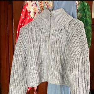 garage quarter zip sweater